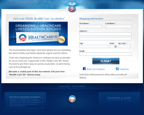 Get Your Free ObamaCare Sticker