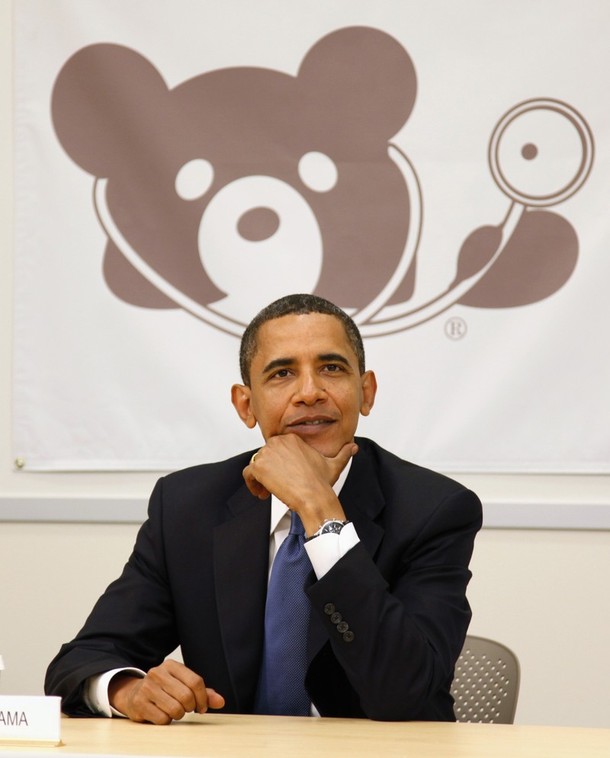 Obama at Children's Hospital, Washington, DC