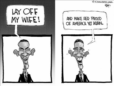 Barry Obama--Leave my wife alone
