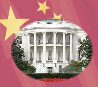 China Flag over White House