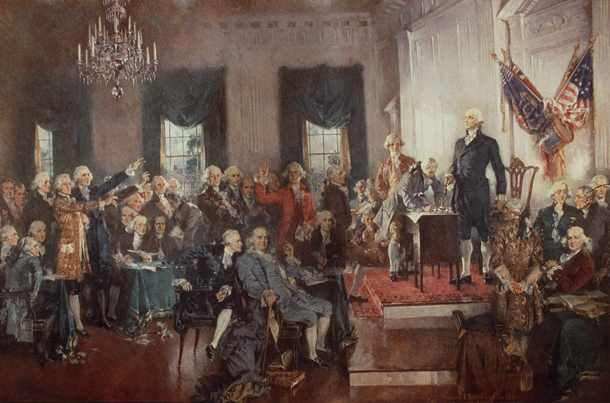 Delegates Prepare To Sign Constitution of the United States