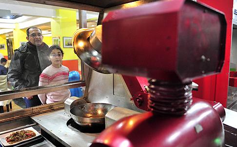 Robot Cooks in China Harbin