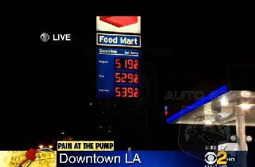 Gas Prices Over $5 a Gallon in California Again --CBS