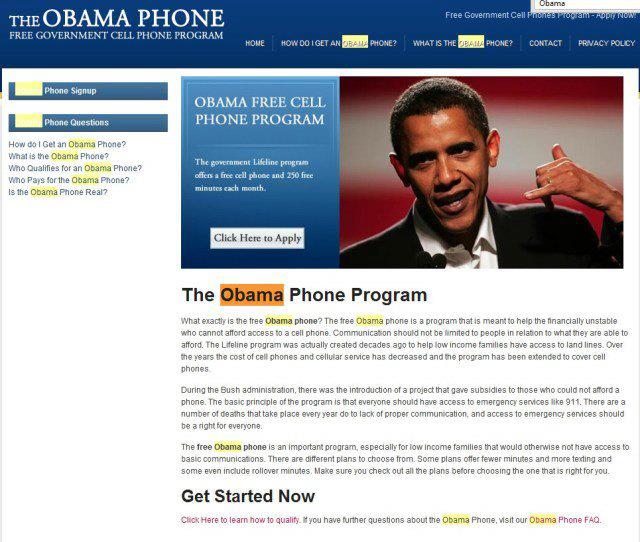 Obama Phone Program --Scarlett Sage