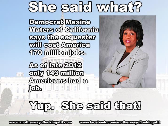 Maxine Waters, She Said That... --Lana Wong