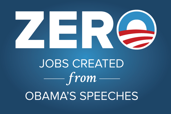 Zero Jobs Created From Obama's Speeches