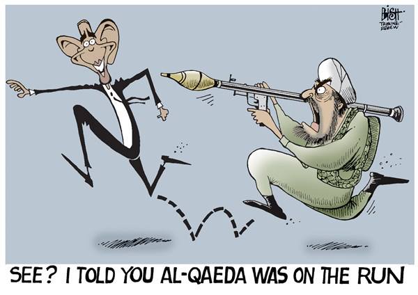 Al-Qaeda On The Run --Conservative Political Cartoons Daily