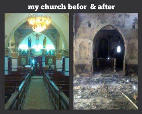 Before and After Chruch Burning