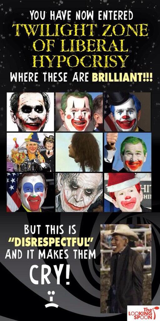 Rodeo Clowns Wore Bush Faces