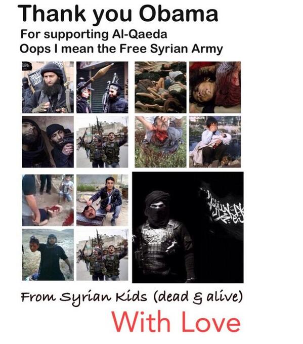 Thank You Obama For Supporting Al Qaeda