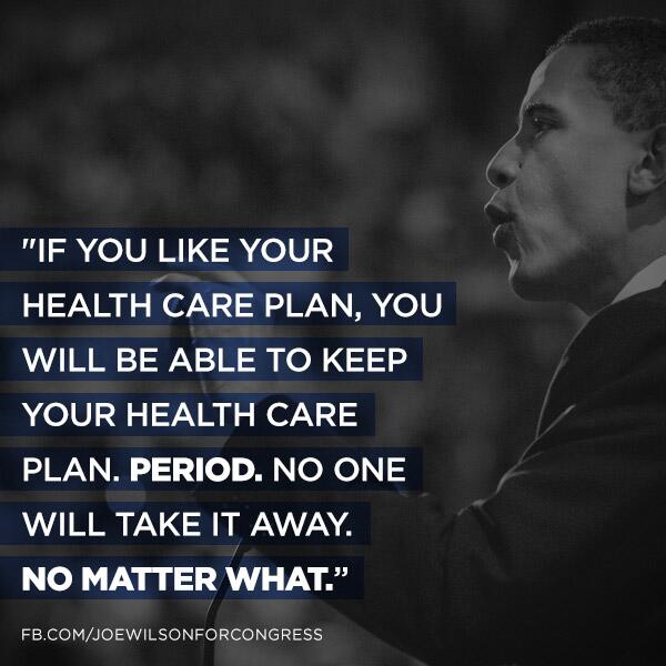 ObamaCare Broken Promise