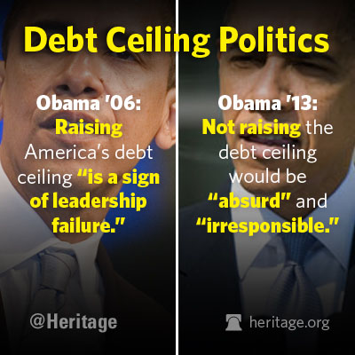 Obama Flip Flop on Debt Ceiling