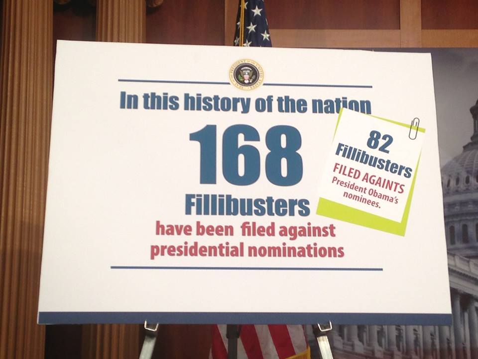 Democrat Press Conference Sign