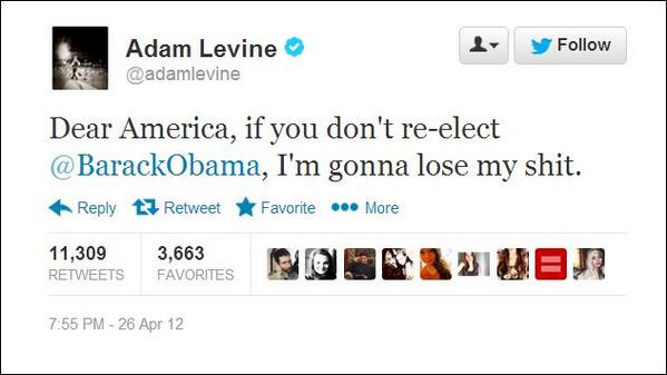 Adam Levine Tweet