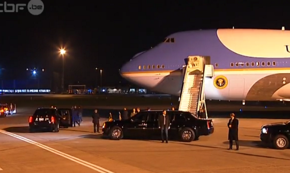 Obama Motorcade Brussels