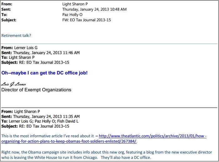 Lois Lerner email