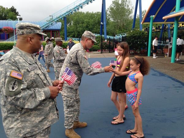 American Heroes Distributing Flags