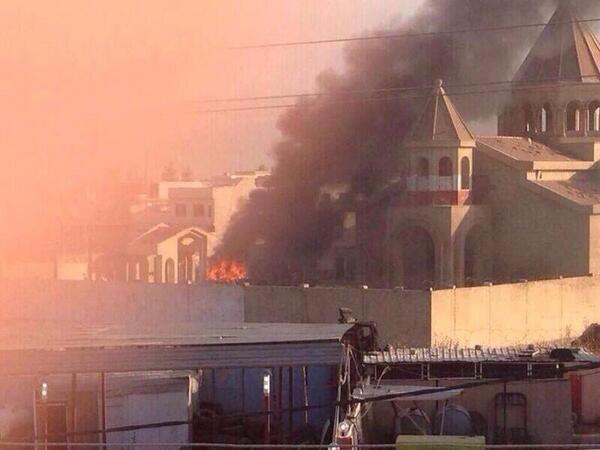 Mosul Church Burns