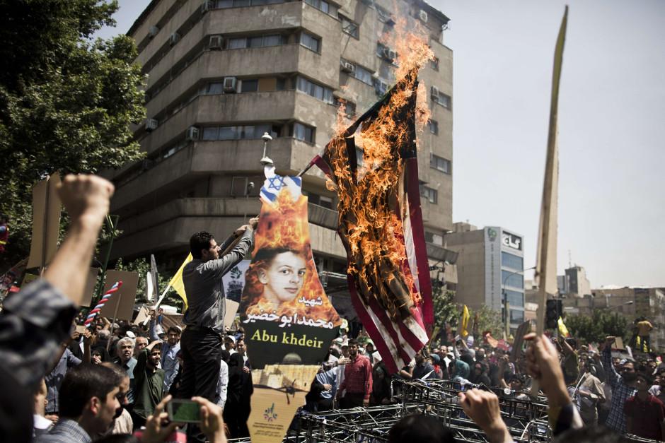 Iran Burns U.S. Flag