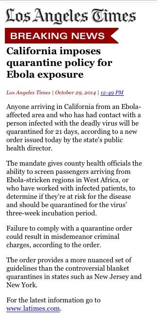 Ebola California