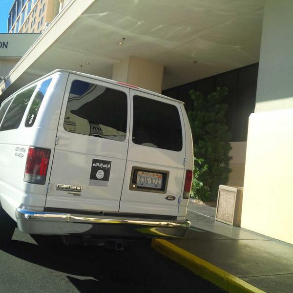 ISIS Flag on Van