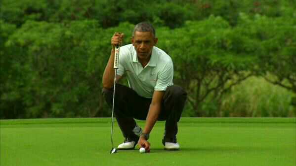 Obama Golfing