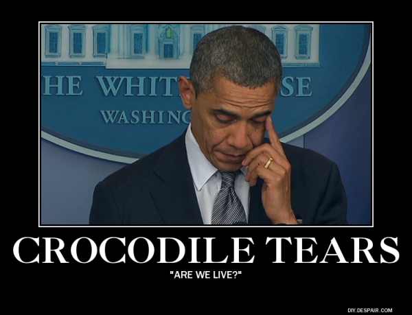 Obama Crocodile Tears