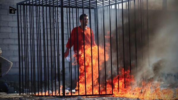 Jordanian Pilot Burned to Death