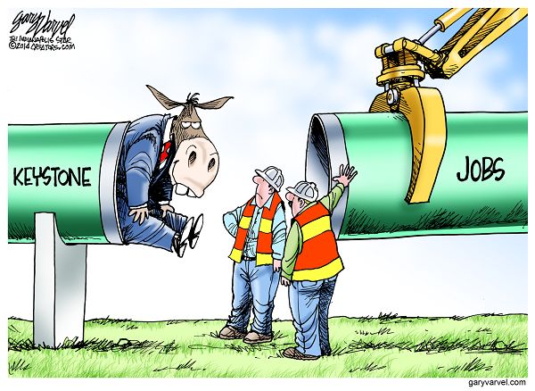 Cartoonist Gary Varvel: Blocking Keystone XL Jobs