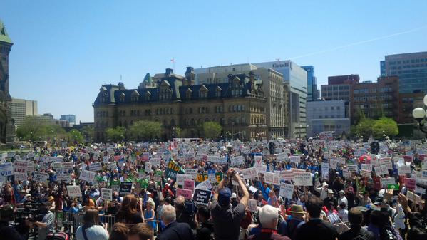 Crowds Gathering Canada