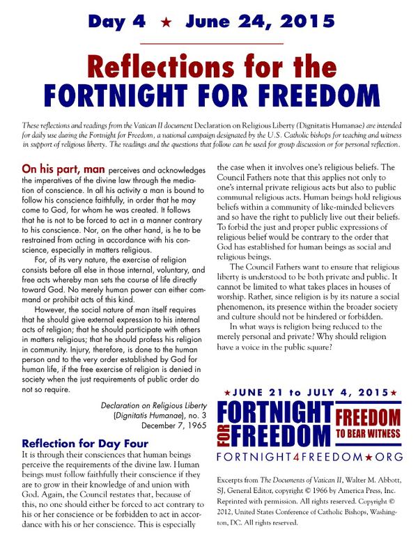 Fortnight for Freedom Day 4