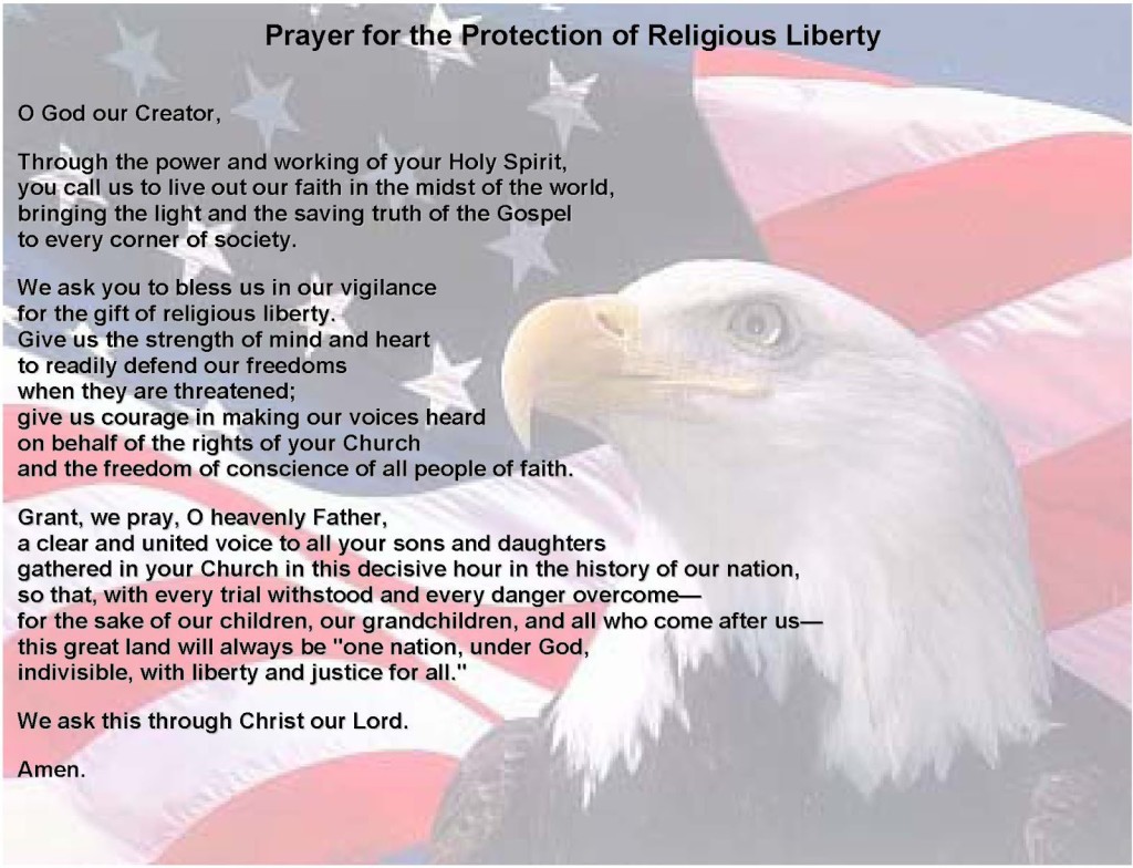 Prayer for the Protection of Religious Liberty