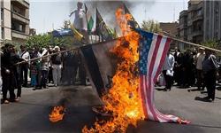Israel and US Flags Burned