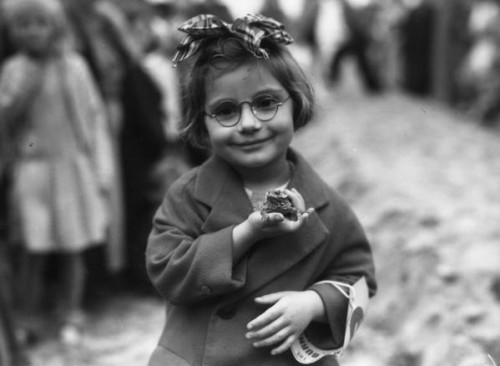 Little Girl With Her Pet Toad