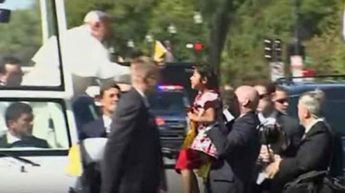 Pope Francis Meets LA Girl