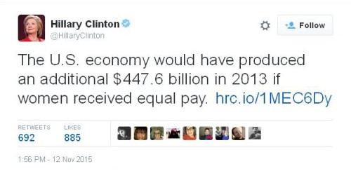 Hillary Clinton Equal Pay