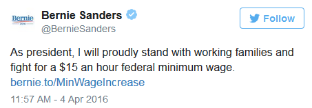 Bernie Sanders Minimum Wage