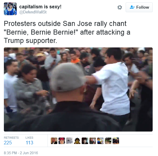 Bernie Supporters Assault