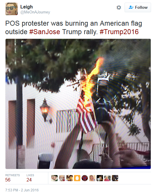 Burning American Flag